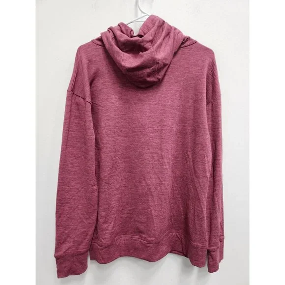 Crane Womens Activewear Hoodie Size Medium Pink Cowl Neck Long Sleeve Pullover - Picture 8 of 8